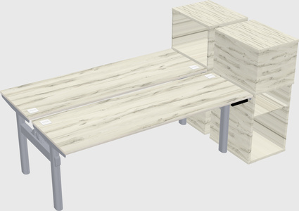 Shared electric desk + cabinet