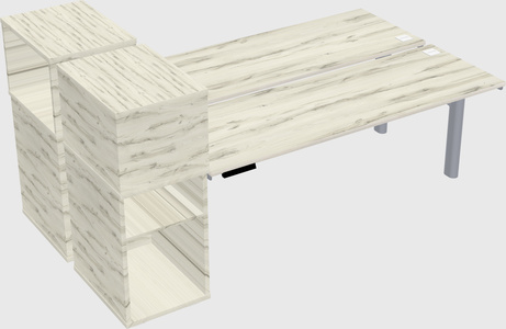 Shared electric desk + cabinet