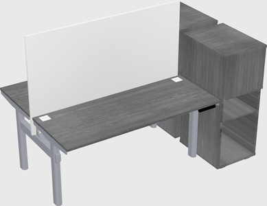 Shared electric desk + cabinet