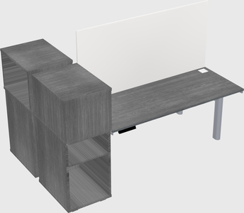 Shared electric desk + cabinet