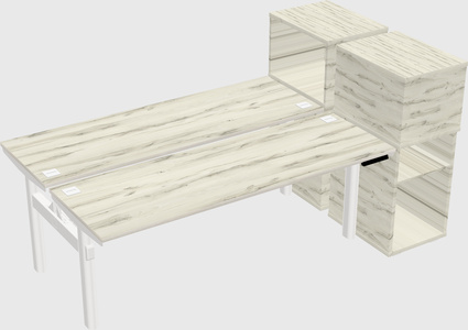 Shared electric desk + cabinet