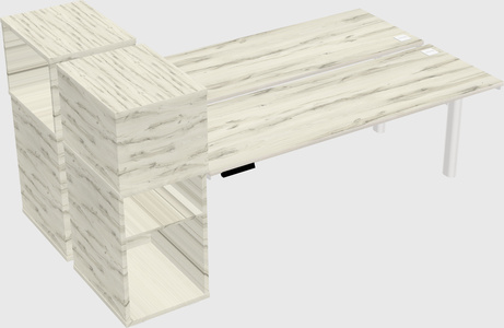 Shared electric desk + cabinet