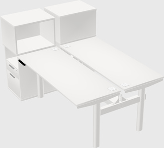 Shared electric desk + cabinet