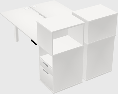 Shared electric desk + cabinet