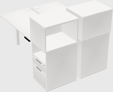 Shared electric desk + cabinet