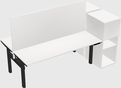 Shared electric desk + cabinet