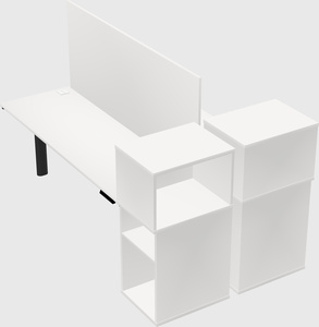 Shared electric desk + cabinet