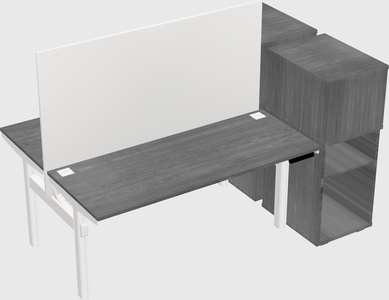 Shared electric desk + cabinet