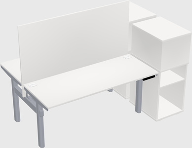 Shared electric desk + cabinet