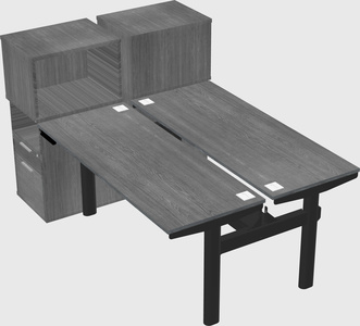 Shared electric desk + cabinet