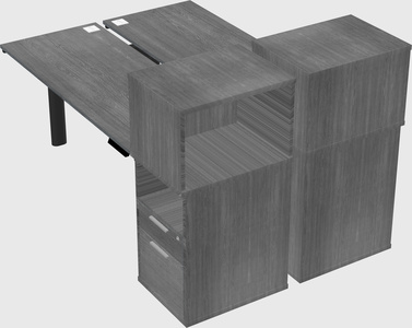 Shared electric desk + cabinet