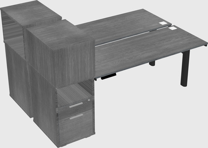 Shared electric desk + cabinet