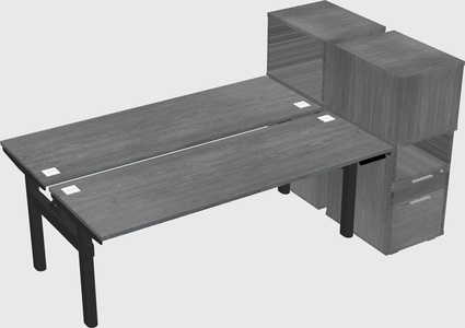 Shared electric desk + cabinet