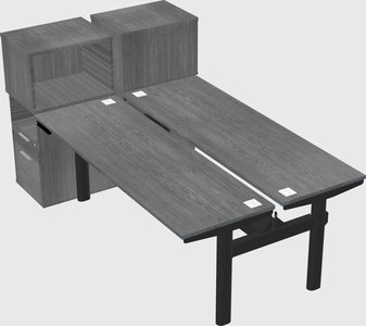 Shared electric desk + cabinet