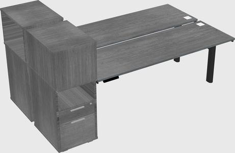 Shared electric desk + cabinet
