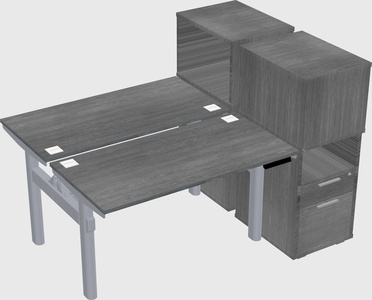 Shared electric desk + cabinet