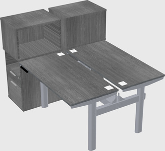 Shared electric desk + cabinet