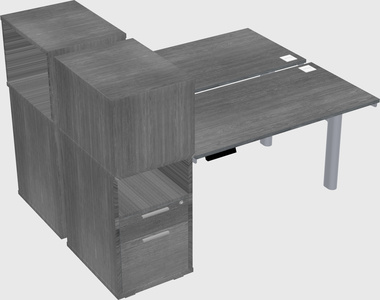 Shared electric desk + cabinet
