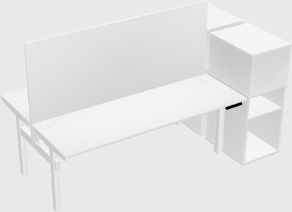 Shared electric desk + cabinet