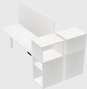 Shared electric desk + cabinet