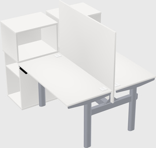 Shared electric desk + cabinet
