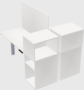 Shared electric desk + cabinet