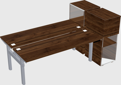 Shared electric desk + cabinet