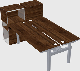 Shared electric desk + cabinet