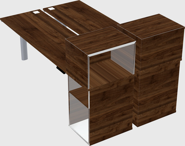 Shared electric desk + cabinet