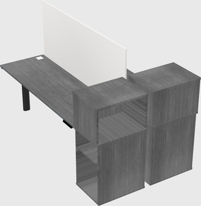 Shared electric desk + cabinet