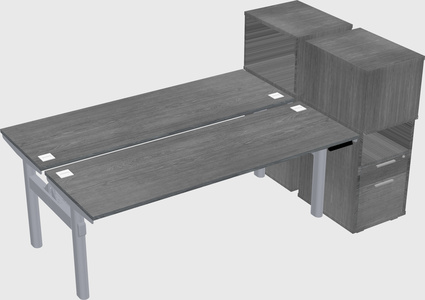 Shared electric desk + cabinet