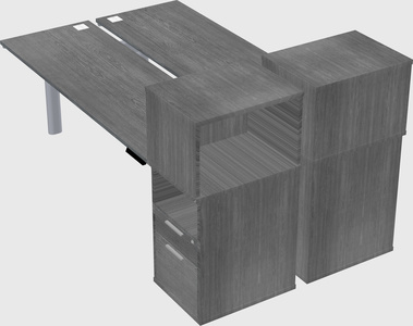 Shared electric desk + cabinet