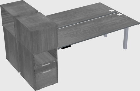 Shared electric desk + cabinet