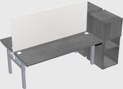 Shared electric desk + cabinet