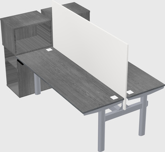 Shared electric desk + cabinet