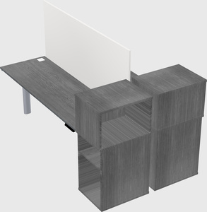 Shared electric desk + cabinet