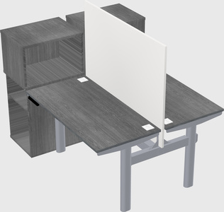 Shared electric desk + cabinet