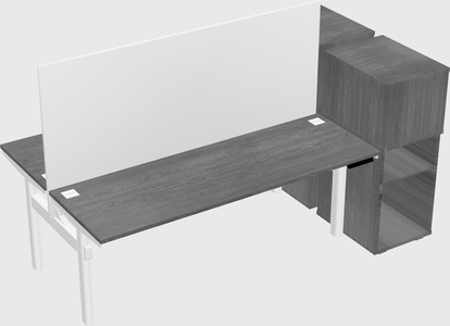 Shared electric desk + cabinet