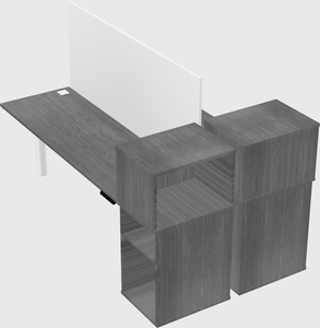 Shared electric desk + cabinet