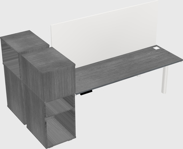 Shared electric desk + cabinet