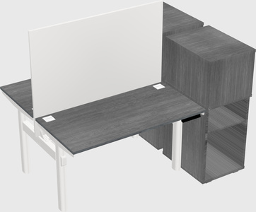 Shared electric desk + cabinet