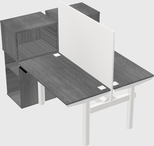 Shared electric desk + cabinet