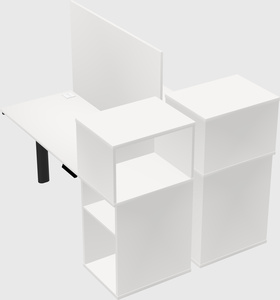 Shared electric desk + cabinet