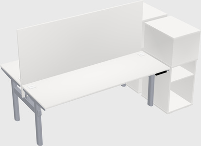 Shared electric desk + cabinet