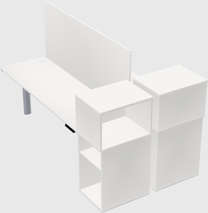 Shared electric desk + cabinet
