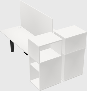 Shared electric desk + cabinet