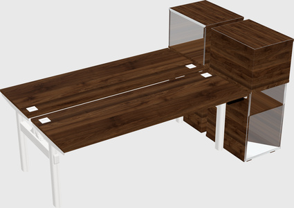 Shared electric desk + cabinet