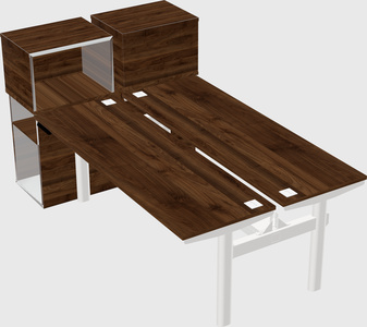 Shared electric desk + cabinet