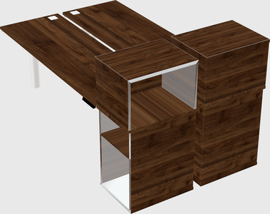 Shared electric desk + cabinet