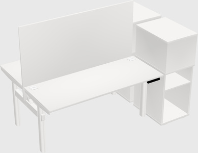Shared electric desk + cabinet